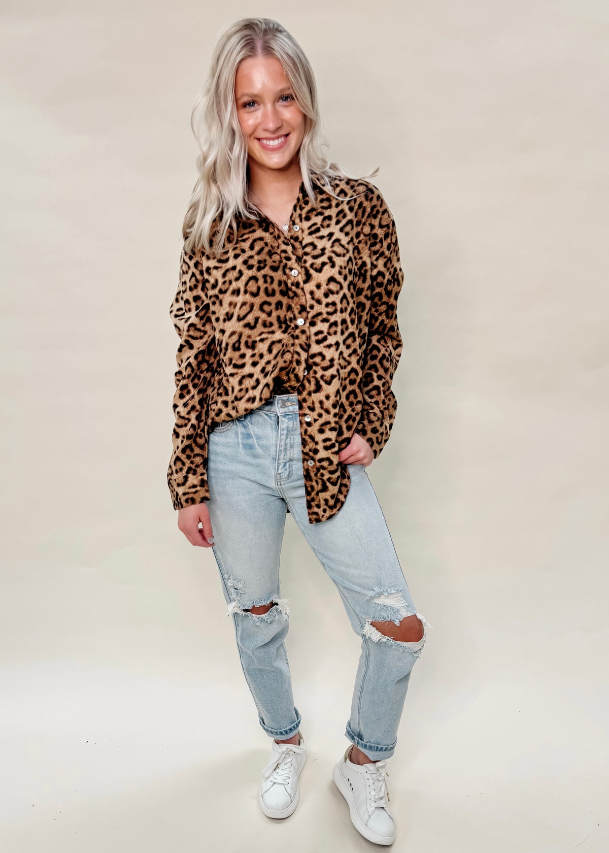 LEAVE LEOPARD TOP