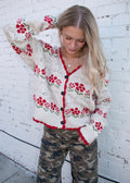 FLORAL SWEATER CARDI