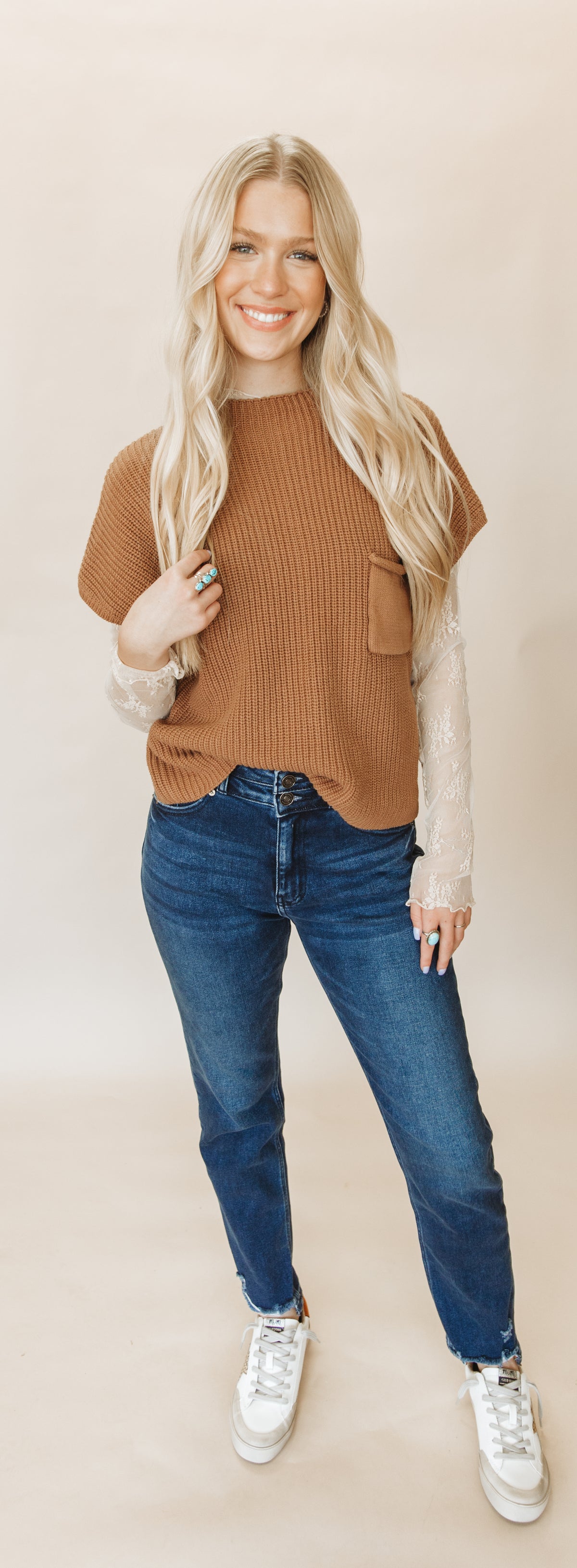 TRES MOCK NECK TOP