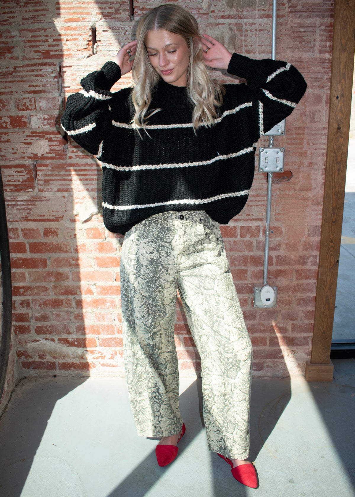 KINSEY STRIPED SWEATER