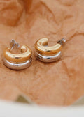 EMMA DOUBLE C HOOP- TWO TONE