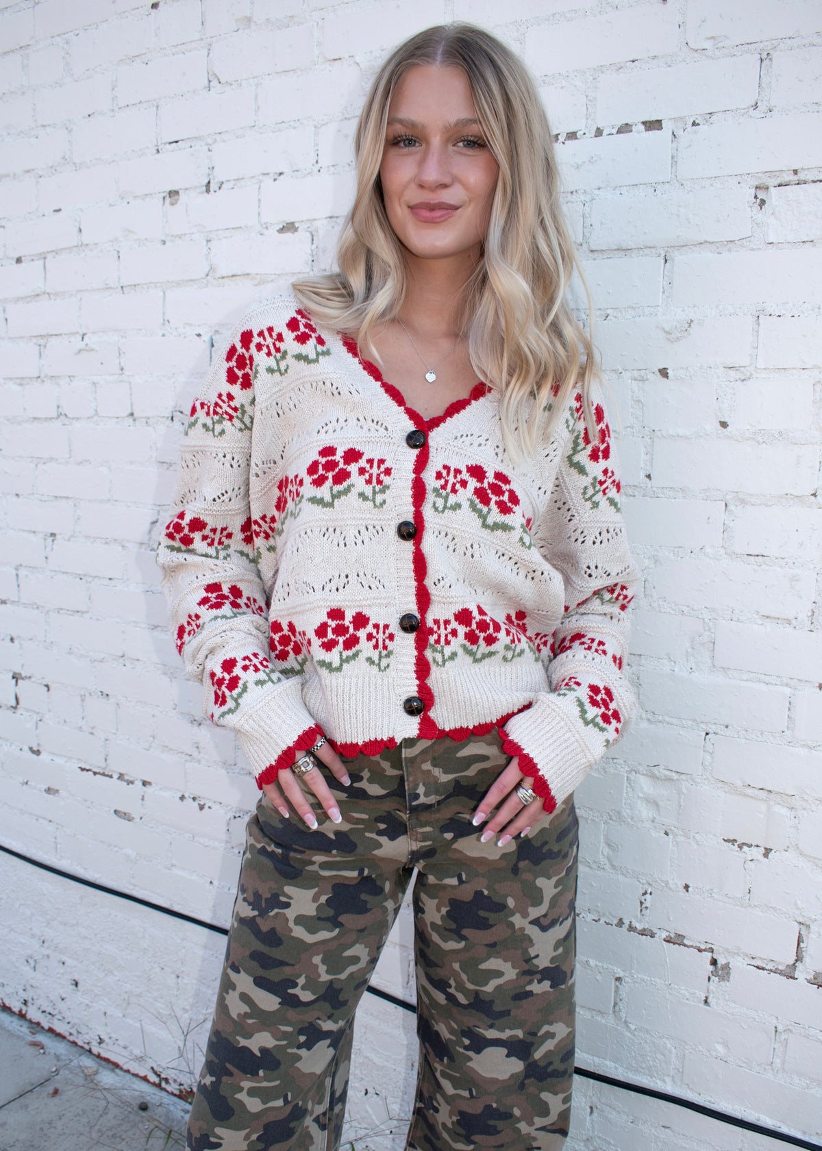 FLORAL SWEATER CARDI