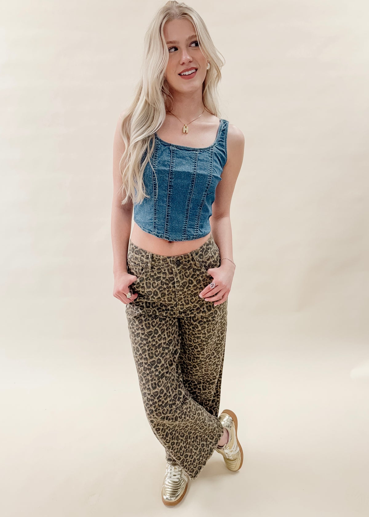 MOCHA LEOPARD JEAN