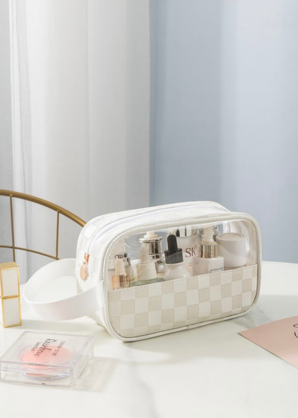 CHECK COSMETIC BAG