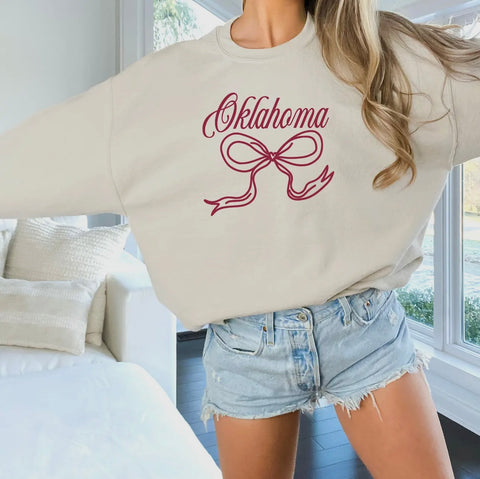 OKLAHOMA BOW SWEATSHIRT