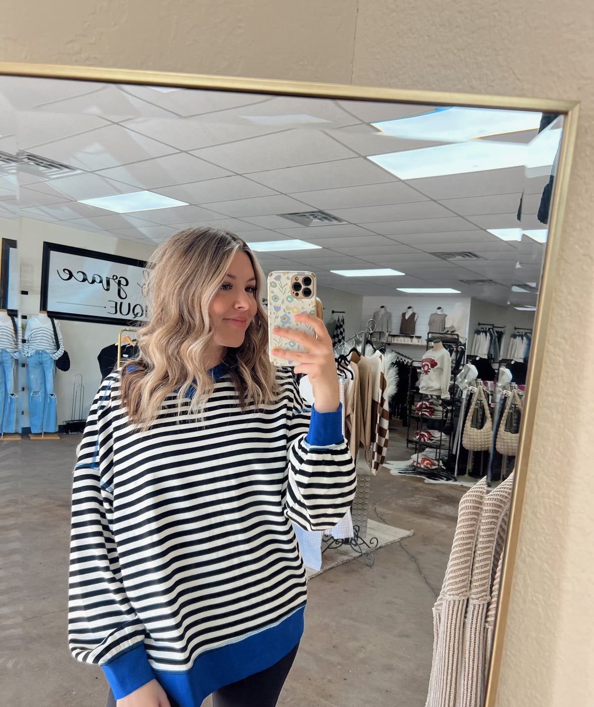 STRIPED CASUAL COZY TOP