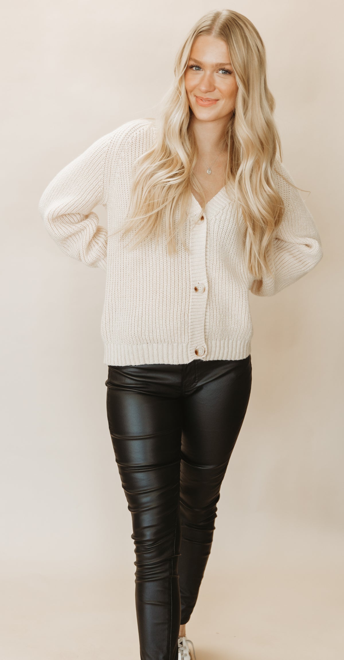 DEMI FAUX LEATHER PANTS