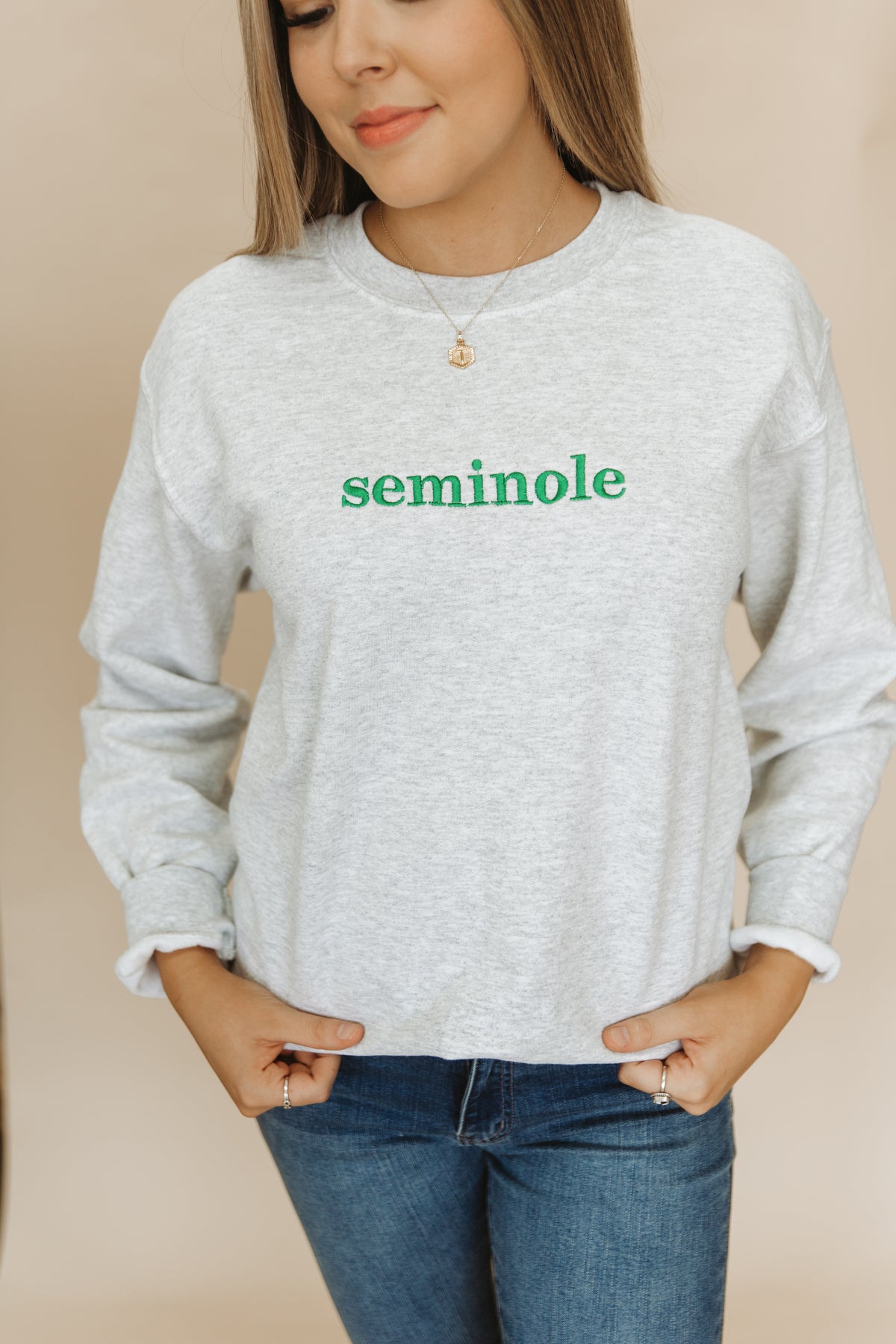 SEMINOLE EMBROIDERY SWEATSHIRT