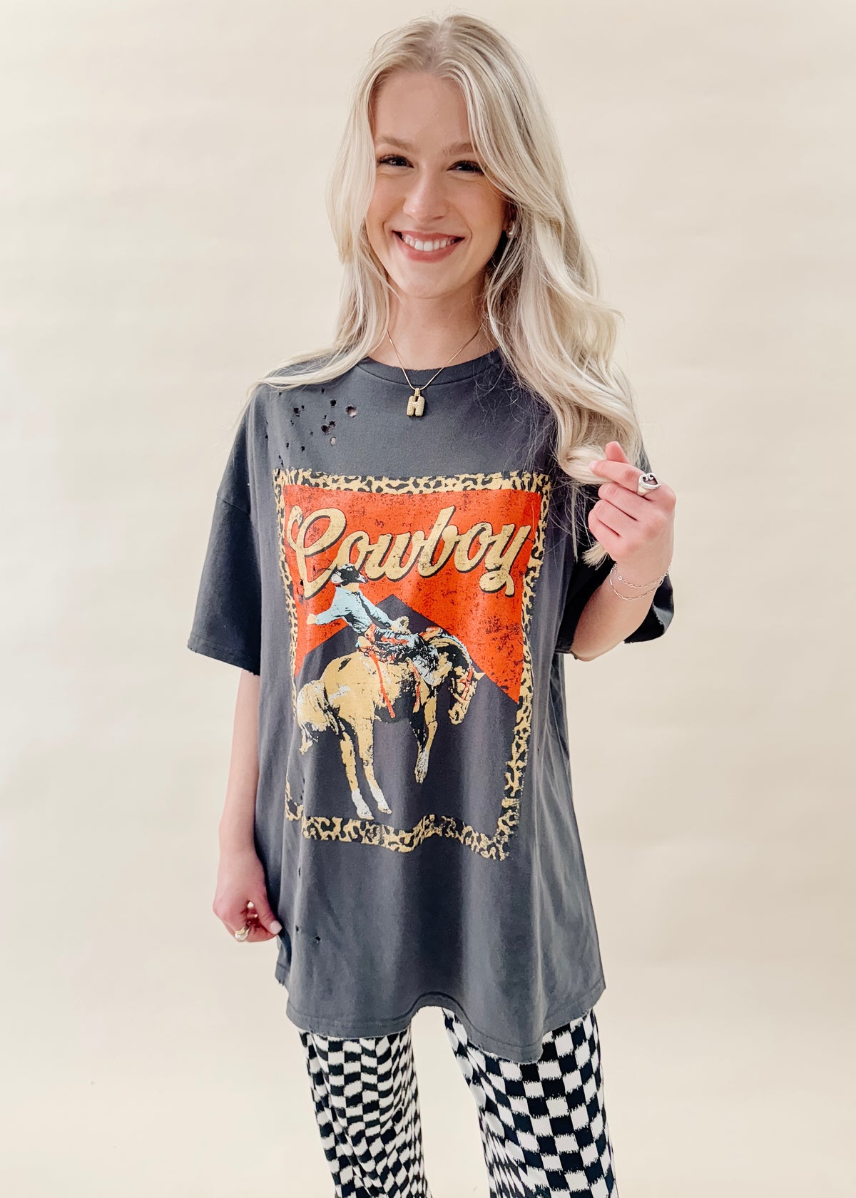 COWBOY LEOPARD TEE