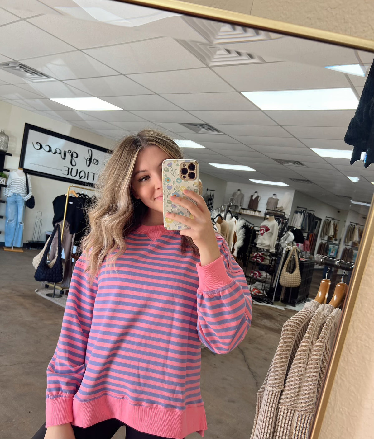 STRIPED CASUAL COZY TOP