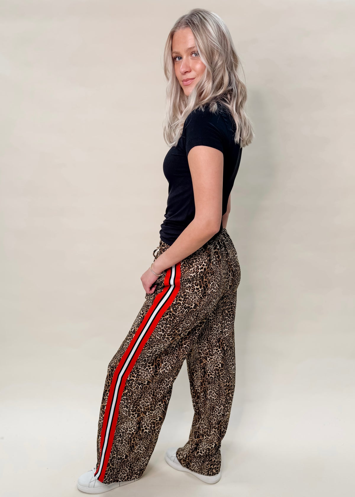 LEOPARD CONTRAST PANT