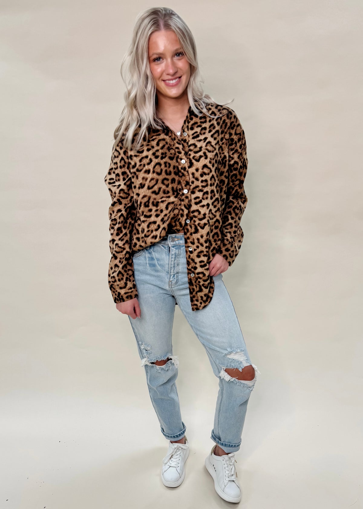 LEAVE LEOPARD TOP
