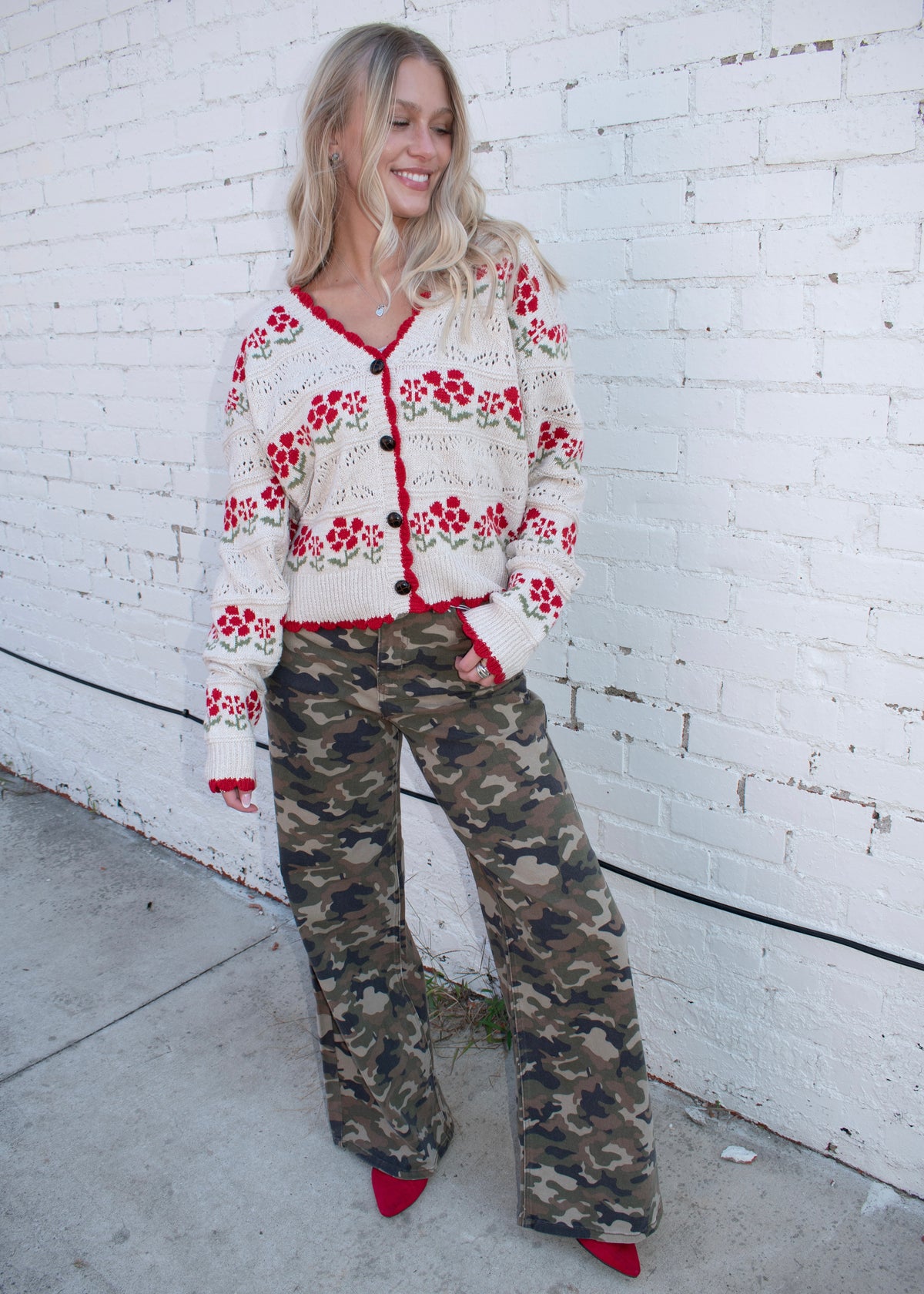 FLORAL SWEATER CARDI