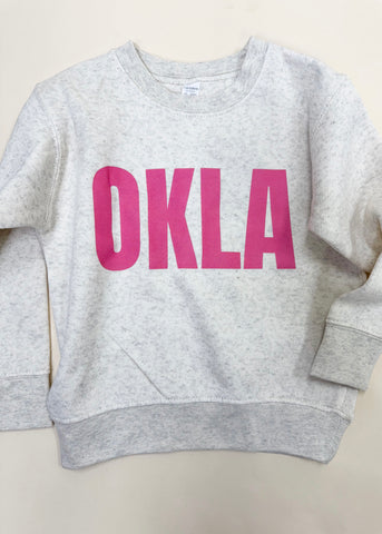 PINK OKLA SWEATSHIRT- TODDLER