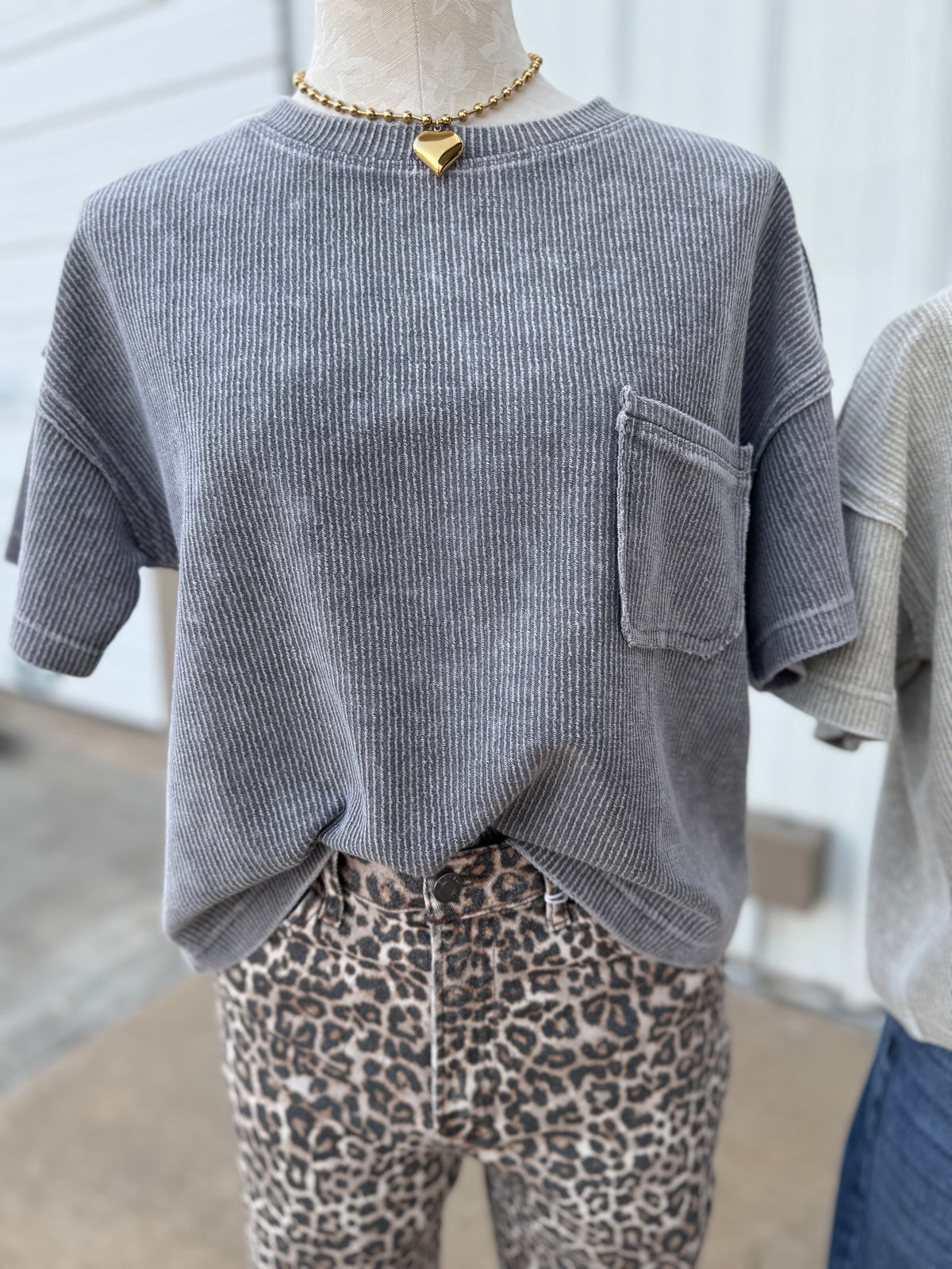 POPPY RIBBED TEE