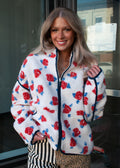 FLORAL SHERPA JACKET