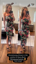 FLORAL MIDI DRESS