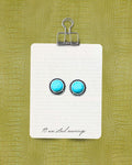 10mm TURQUOISE STUD EARRINGS