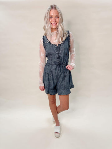 KERI CHAMBRAY ROMPER