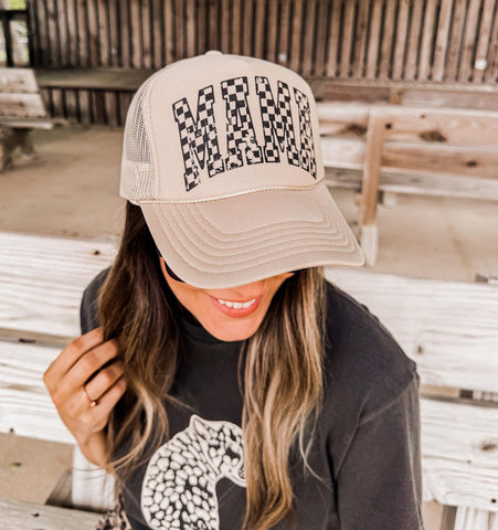 MAMA CHECKERED HAT