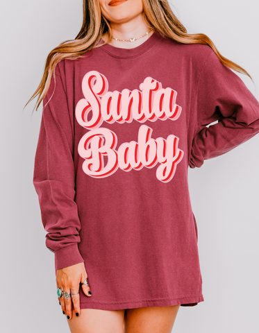 SANTA BABY LS TEE