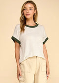CONTRAST TRIM TOP
