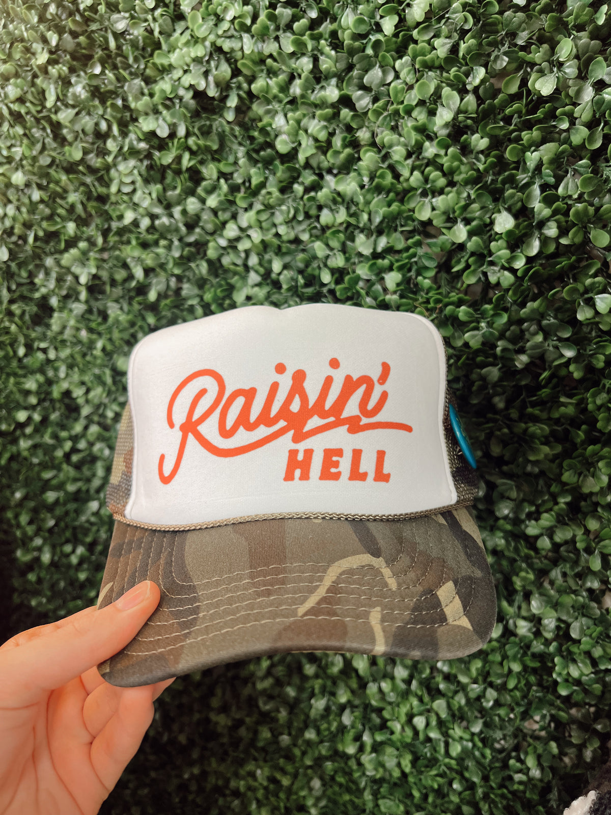 RAISIN' HELL TRUCKER HAT