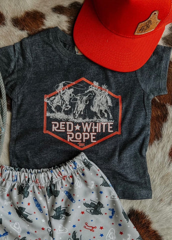 RED WHITE & ROPE KIDS TEE